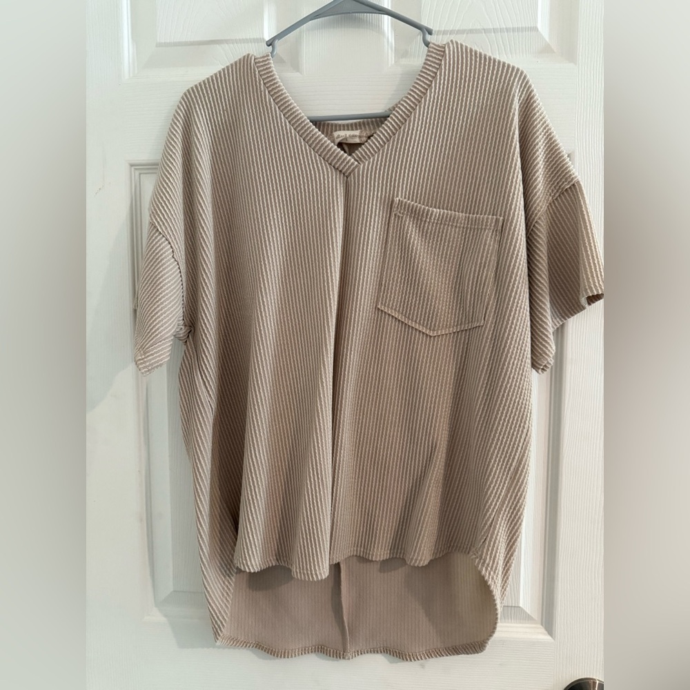 Altar'd State Beige Short Sleeve Tee